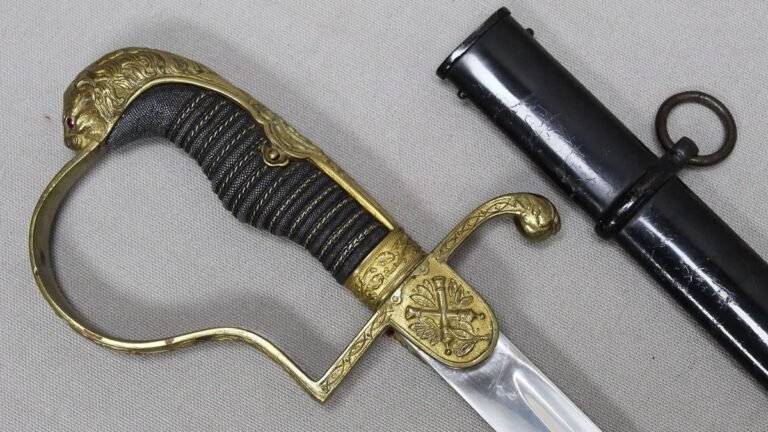 hongen civil war sword with bear headon handle